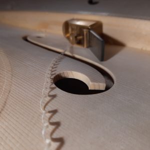 Working on the bass bar